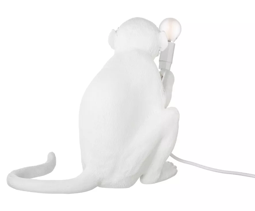 Seletti Monkey Sitting Tafellamp Wit 13 Seletti Monkey Sitting Tafellamp Wit - Afbeelding 11