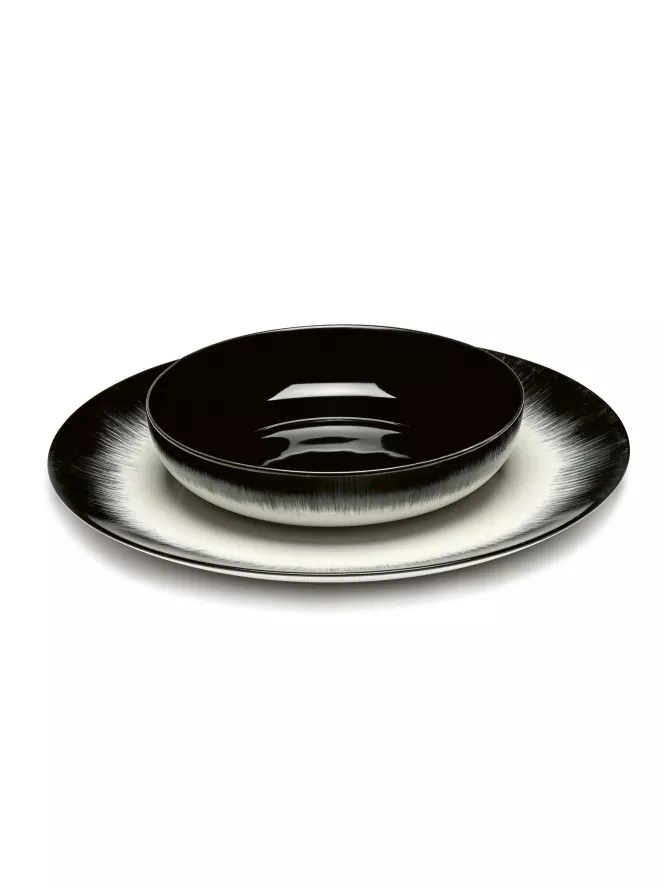 Serax Dé Tableware By Ann Demeulemeester Dinerbord Ø24 White/black 6 9 Serax Dé Tableware By Ann Demeulemeester Dinerbord Ø24 White/black 6 - Afbeelding 7