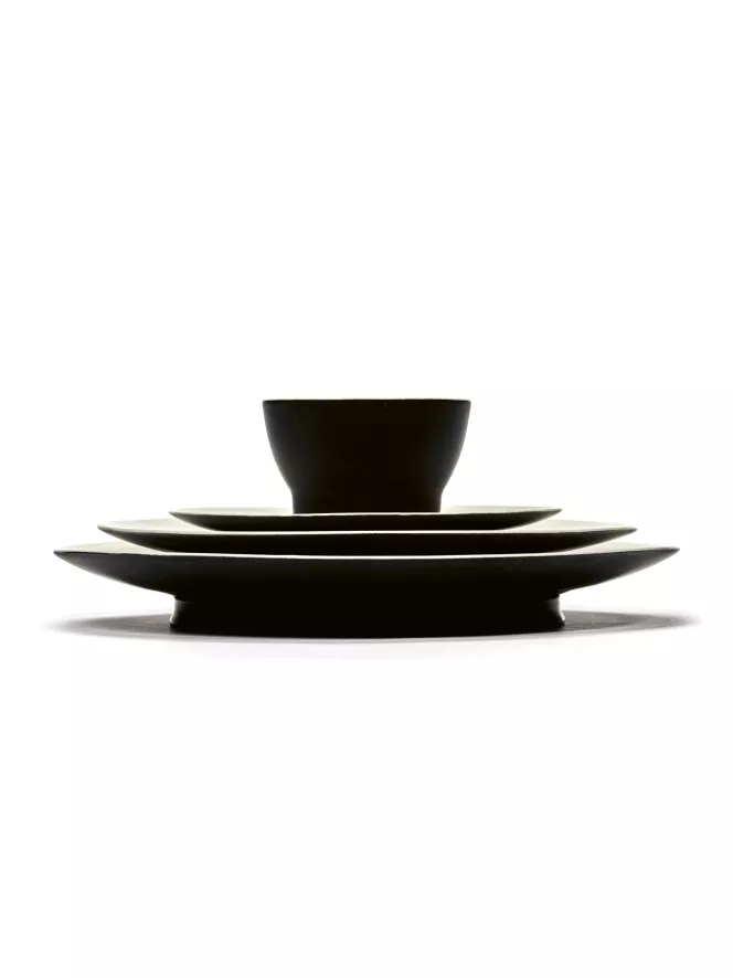 Serax Ra Tableware By Ann Demeulemeester Onbijtbord Ø17,5 Black/white 6 Serax Ra Tableware By Ann Demeulemeester Onbijtbord Ø17,5 Black/white - Afbeelding 4