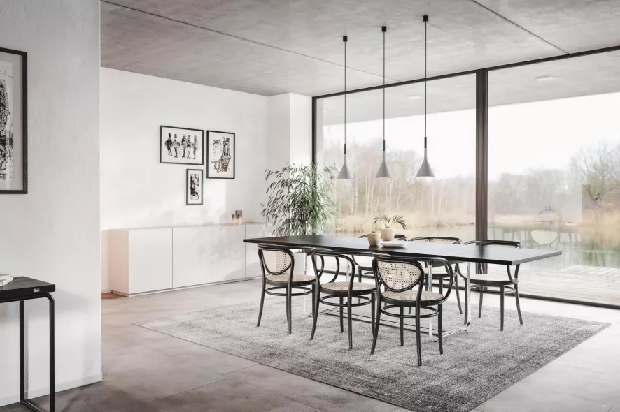 Thonet S1070 Eettafel 220x100 Massief Eiken Geolied 6 Thonet S1070 Eettafel 220x100 Massief Eiken Geolied - Afbeelding 4