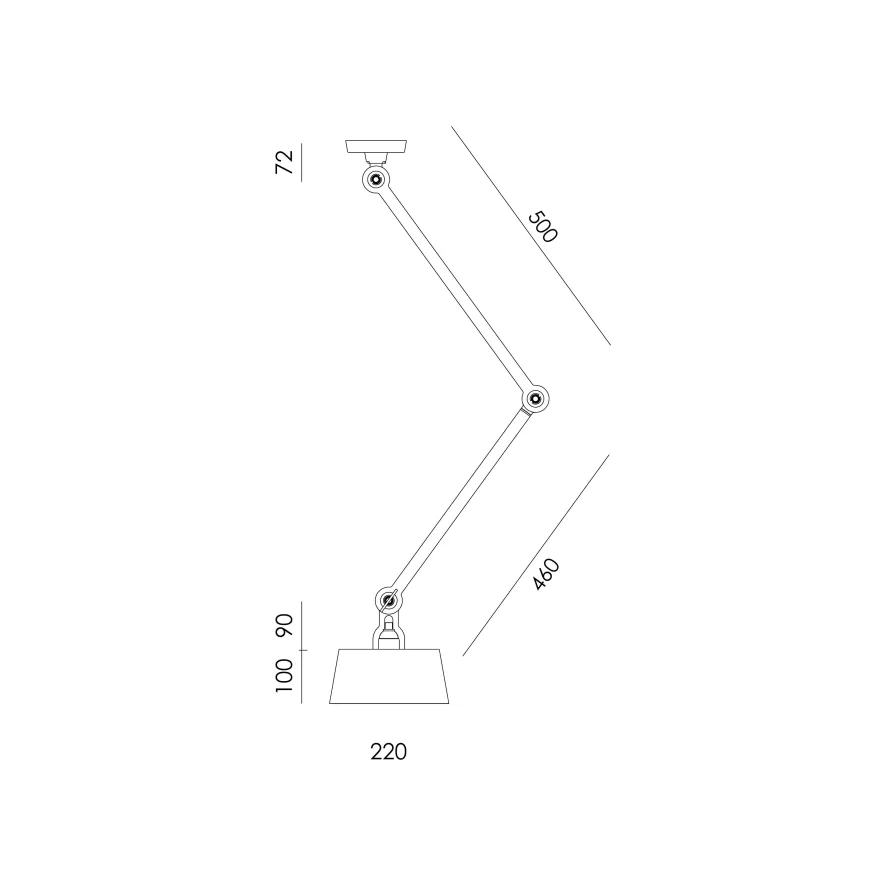 Tonone Bolt Upperfit 2 Arm Plafondlamp Ø22 Install Smokey Black 9 Tonone Bolt Upperfit 2 Arm Plafondlamp Ø22 Install Smokey Black - Afbeelding 7