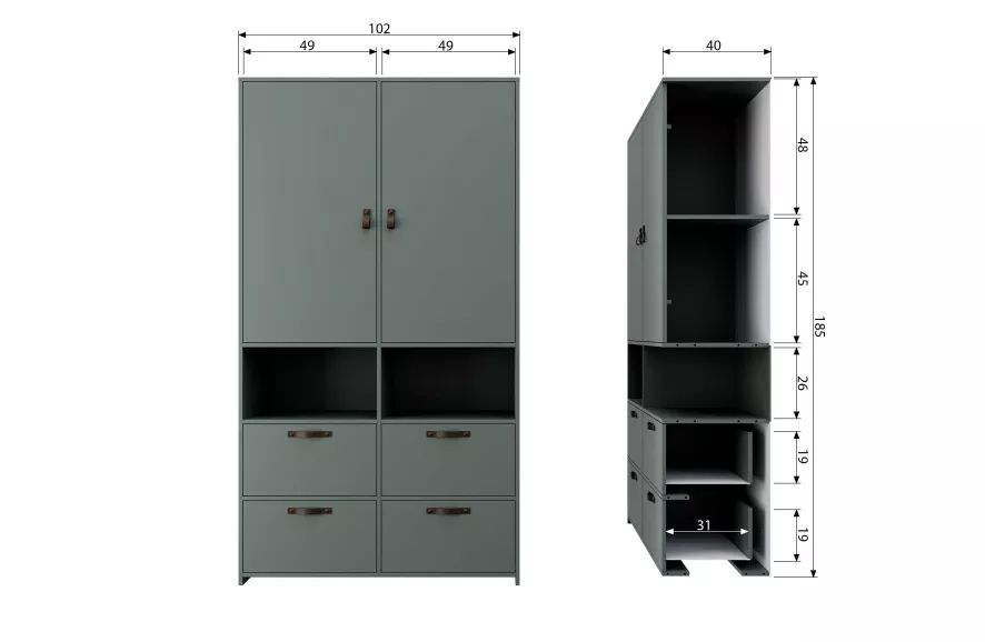 Vtwonen Stage Kledingkast 6 Vtwonen Stage Kledingkast - Afbeelding 4