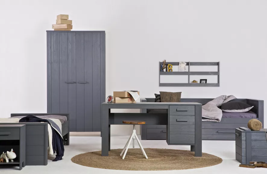 WOOOD Exclusive Dennis Bed 90x200 Betongrijs 6 WOOOD Exclusive Dennis Bed 90x200 Betongrijs - Afbeelding 4