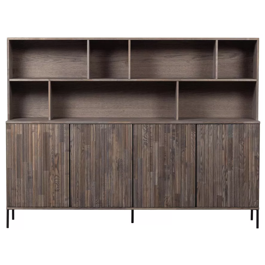 WOOOD Exclusive Gravure Wandkast Essen Espresso 3 WOOOD Exclusive Gravure Wandkast Essen Espresso